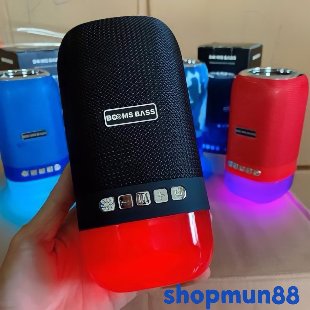 Loa Bluetooth Không Dây Bombass Mini Nghe Nhạc Hay - Hỗ Trợ Cắm Thẻ Nhớ Và Usb đèn led