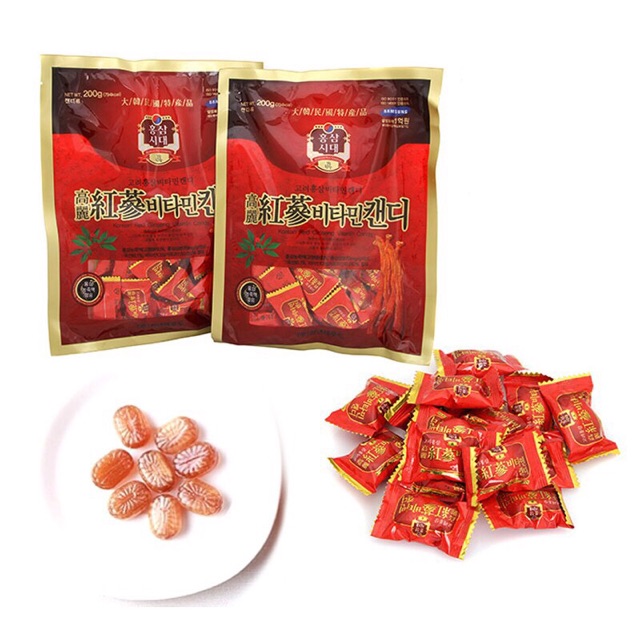 Kẹo Hồng Sâm Vitamin Hàn Quốc 200g/gói