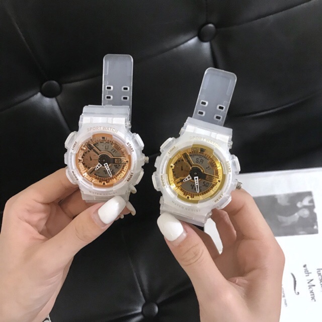 Đồng hồ thể thao unisex Sport watch dây cao su full chức năng chống thấm nước