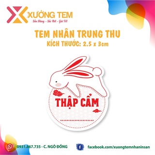 20 Tem Dán Nhân Trung Thu 2023 - Thỏ ngọc