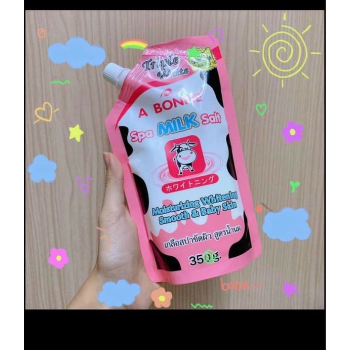 🐄 MUỐI CÁT TẮM SỮA BÒ TẨY TẾ BÀO CHẾT A BONNE SPA MILK SALT CHÍNH HÃNG THÁI LAN 🐄