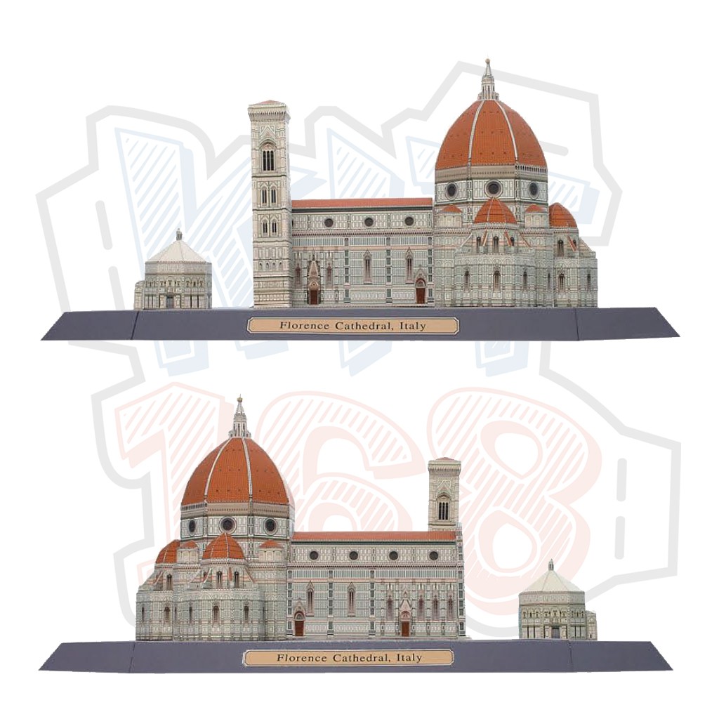 Mô hình giấy kiến trúc Nhà thờ chính tòa Firenze Florence Cathedral – Italy