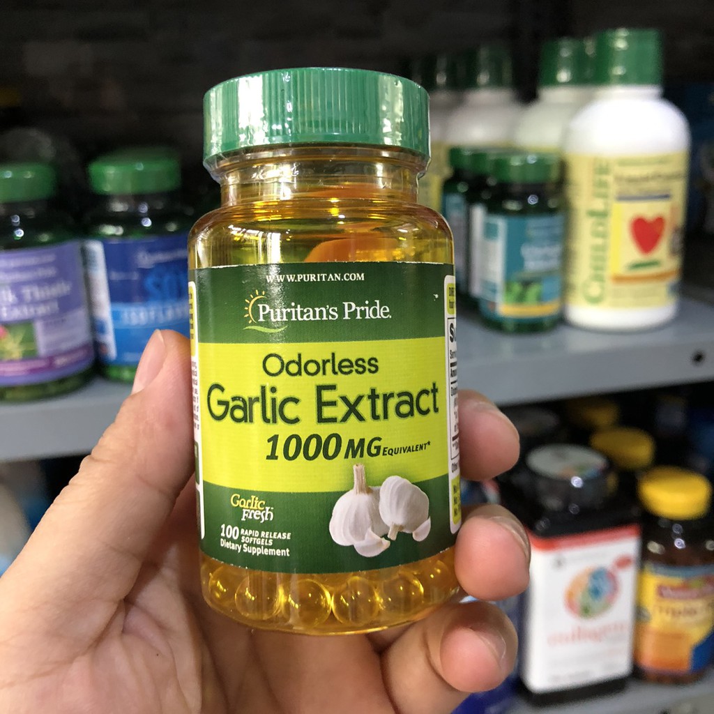❤️ [Date 10/2023] Tinh dầu tỏi Puritan 's Pride 100 viên Mỹ 1000mg, tăng sức đề kháng