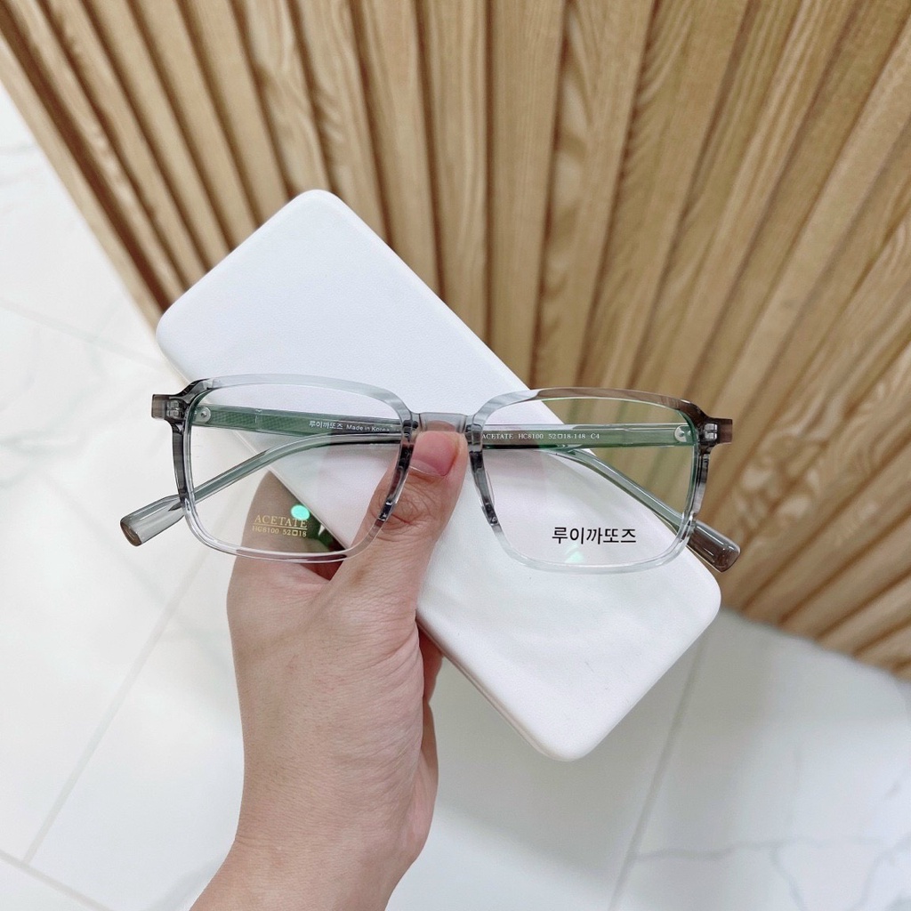 Gọng kính cận nhựa Acetate Hàn Quốc mắt vuông 8099 cao cấp