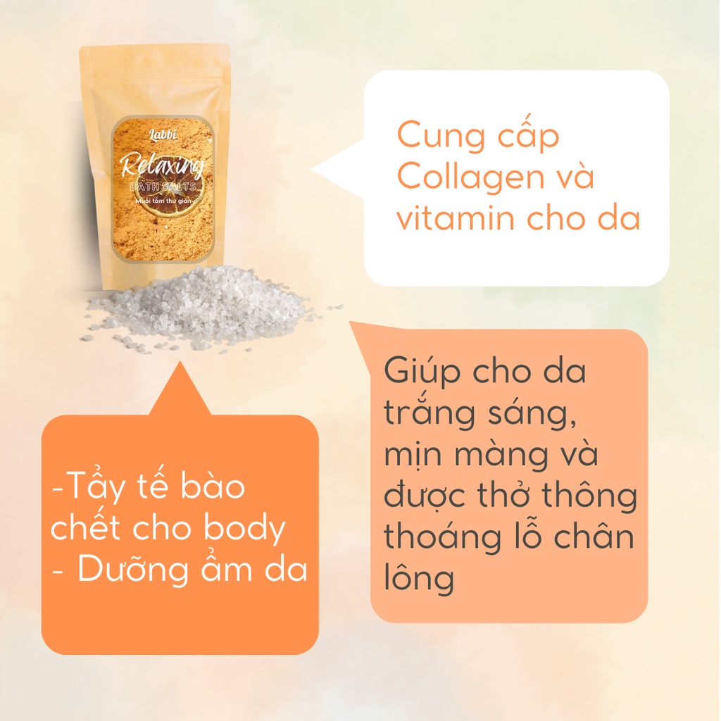 𝐁𝐋𝐔𝐒𝐇 [Labbi] Relaxing Bath Salt / Muối thư giãn dưỡng da