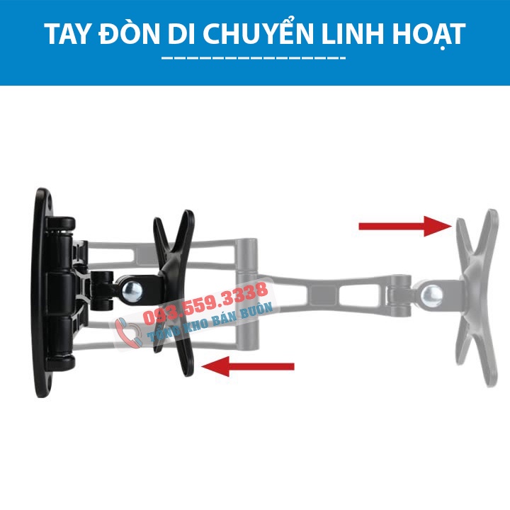 Giá Treo Màn Hình Gắn Tường ErgoTek S13 17 - 27Inch  - Xoay 360 Độ - Hợp Kim Nhôm Cao Cấp