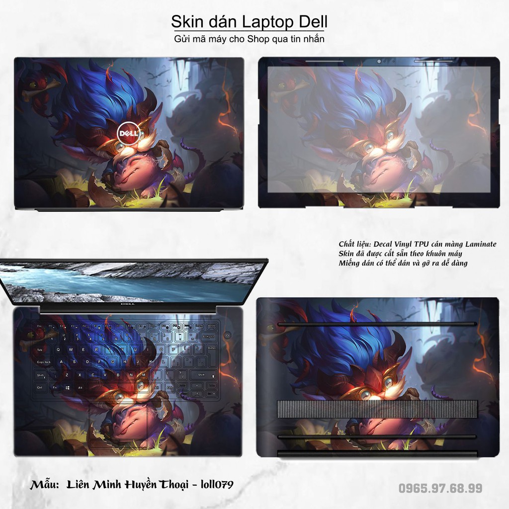 Skin dán Laptop Dell in hình Liên Minh Huyền Thoại nhiều mẫu 11 (inbox mã máy cho Shop)