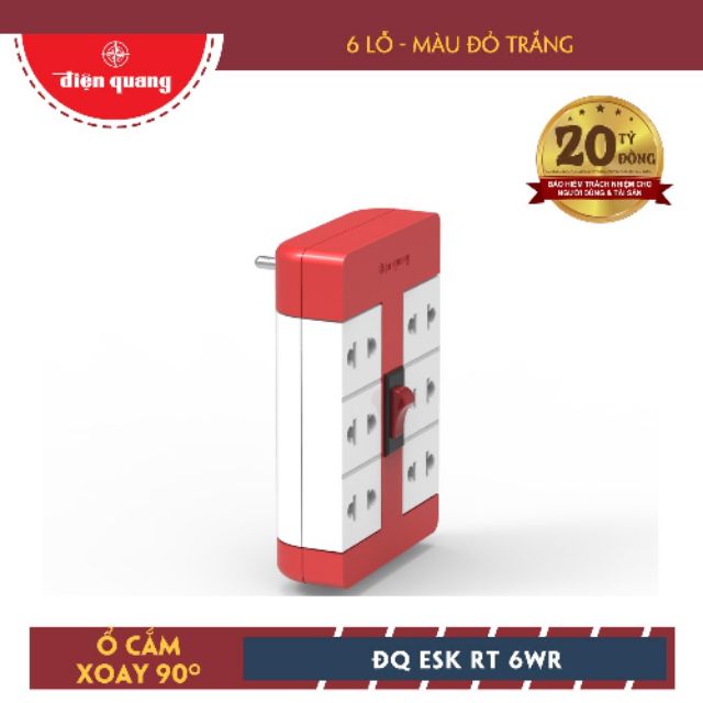 Ổ cắm xoay 90 độ điện quang