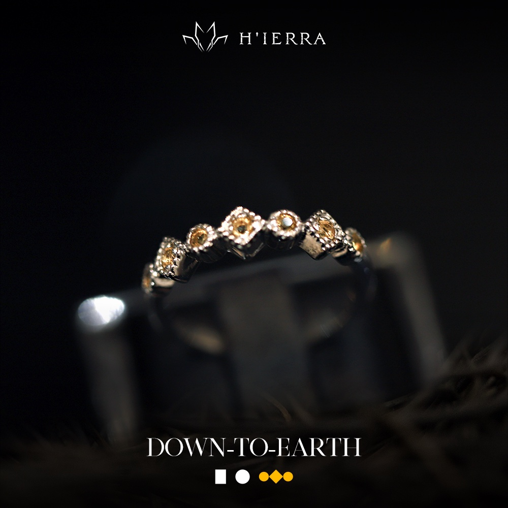 Nhẫn Bạc Nữ H'ierra Air Ring đai đá cao cấp | BST Down-To-Earth