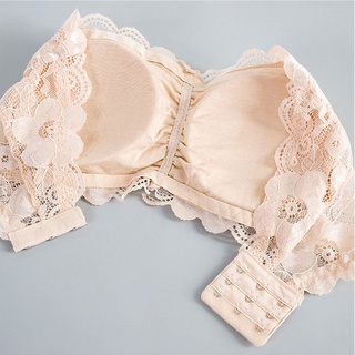 Áo Lót Bra Ren Nữ Không Gọng Quây Không Dây Có Móc Cài Free size