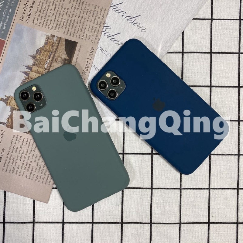 Ốp [True Liquid Silicone] IPhone 11 Pro MAX 6S 78 Plus IPhone XR Liquid Silicone Case IPhone Cover IPhone Casing 7p Case XS MAX  Cobalt Blue/ink Green/midnight Green/star Blue/brown