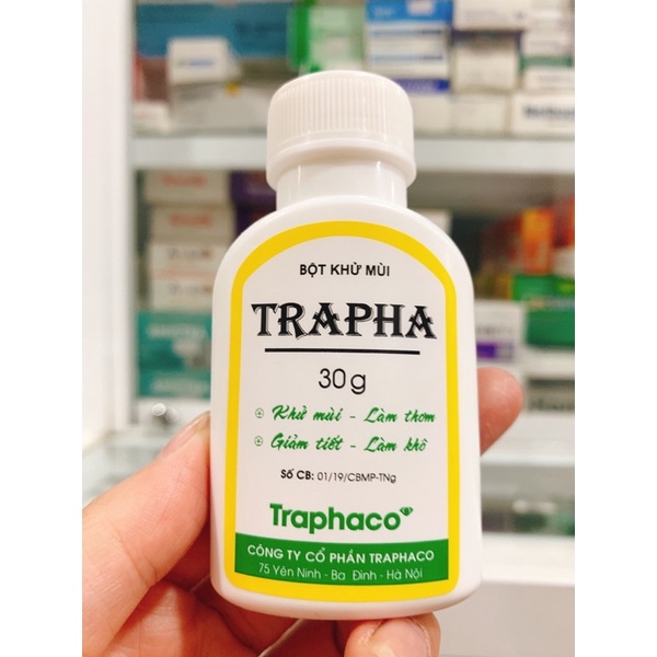 Bột khử mùi TRAPHA 30g - Bột khử mùi hôi chân, hôi giày, hôi nách