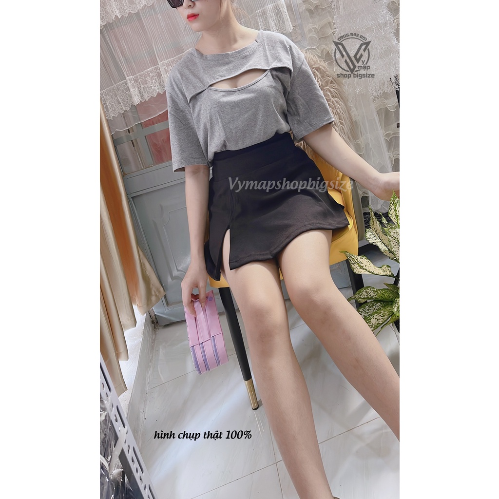 váy xẻ có quần trong đủ size 50kg-100kg