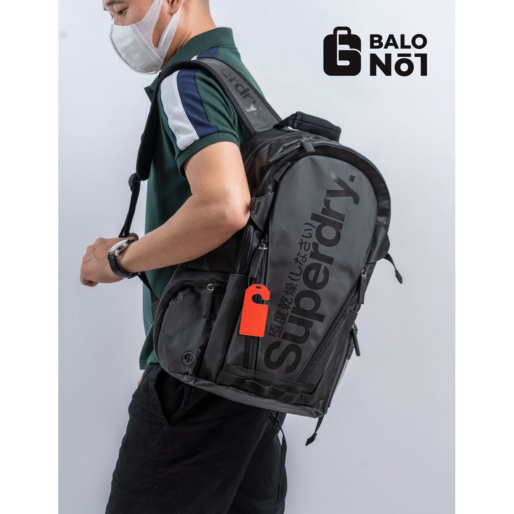 [Mã SKAMSALE8 giảm 10% đơn 200K] [BALO_NO.1] Balo nam chống thấm nước du lịch Superdry Mega Ripstop Tarp Backpack