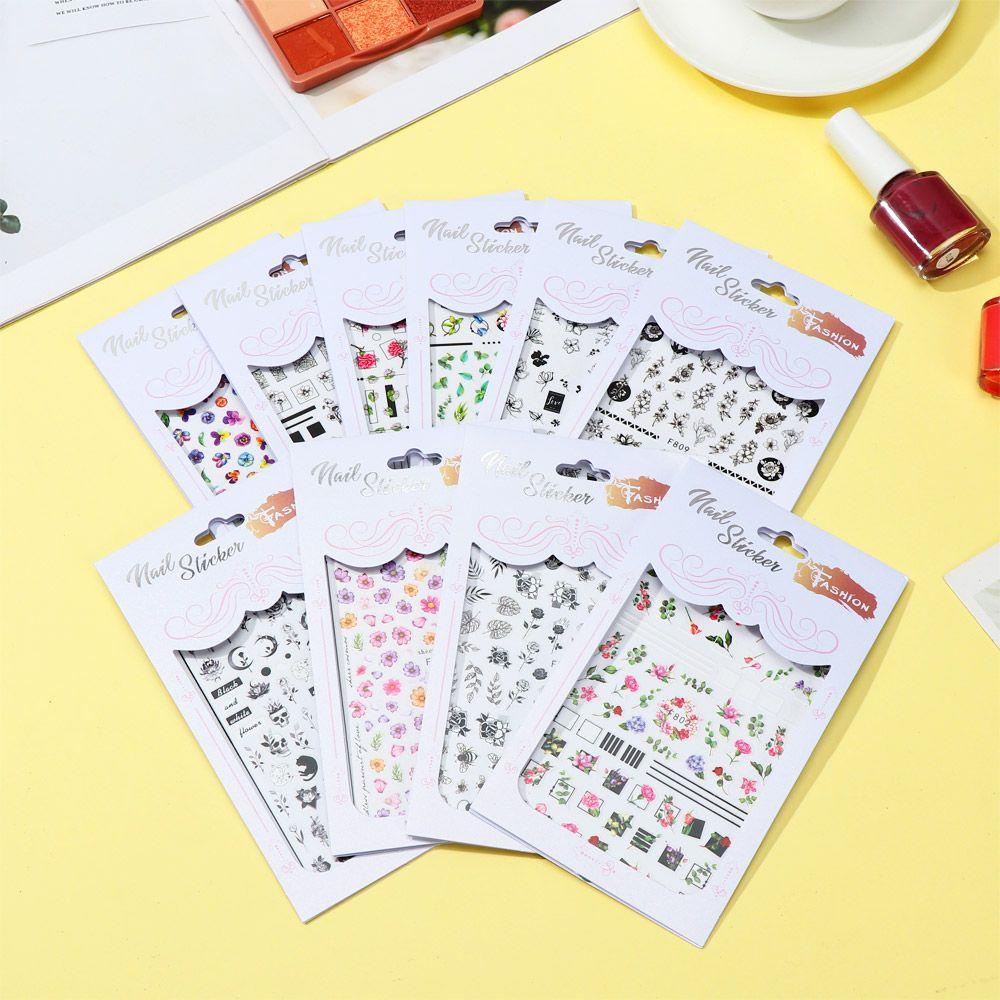 Miếng Dán Trang Trí Móng Tay Họa Tiết Bướm Phong Cách Giáng Sinh