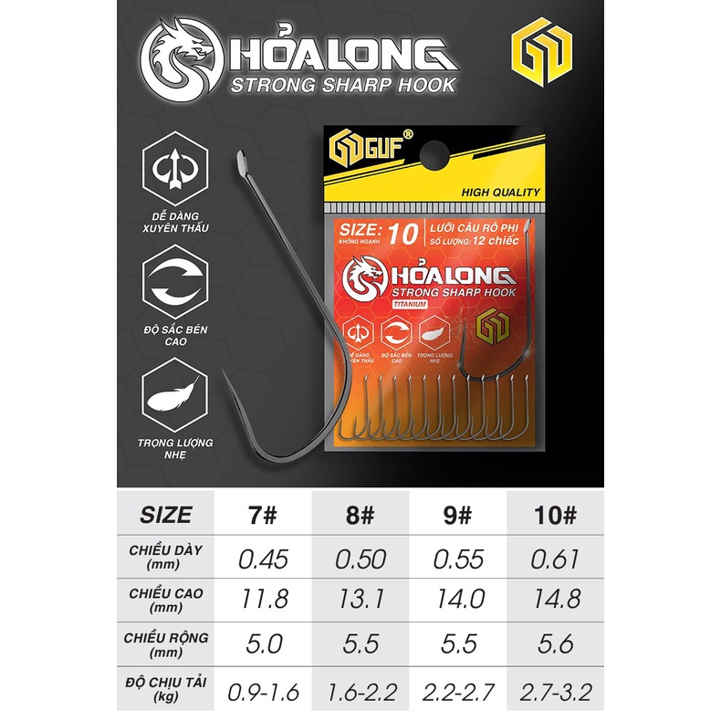 Lưỡi Câu GUF Hỏa Long