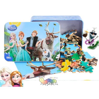 Hộp ghép hinh 100 mảnh phim hoạt hình nữ hoàng băng giá, công chúa elsa, công chua anna