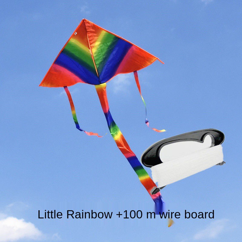 Diều trẻ em dễ bay và thả + dòng Rainbow Triangle Kite cho người mới bắt đầu Giao hàng miễn phí