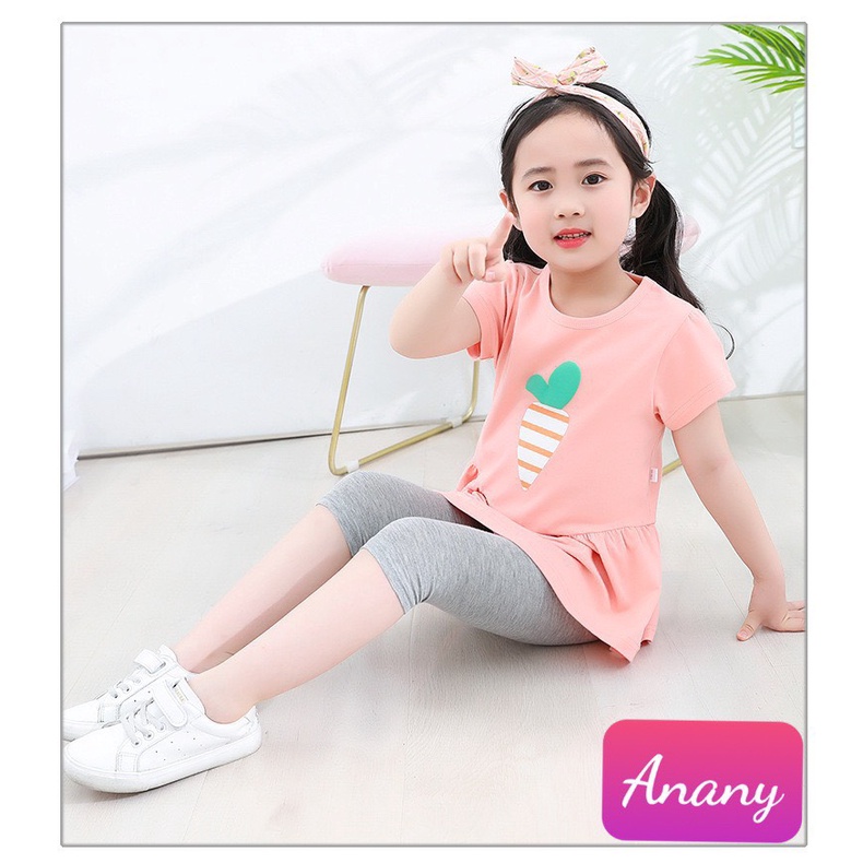 SET 3 CÁI LEGGING LỬNG/ QUẦN LỬNG TRƠN VẢI XUẤT DƯ THUN COTTON 4C  CHO BÉ 9-41KG