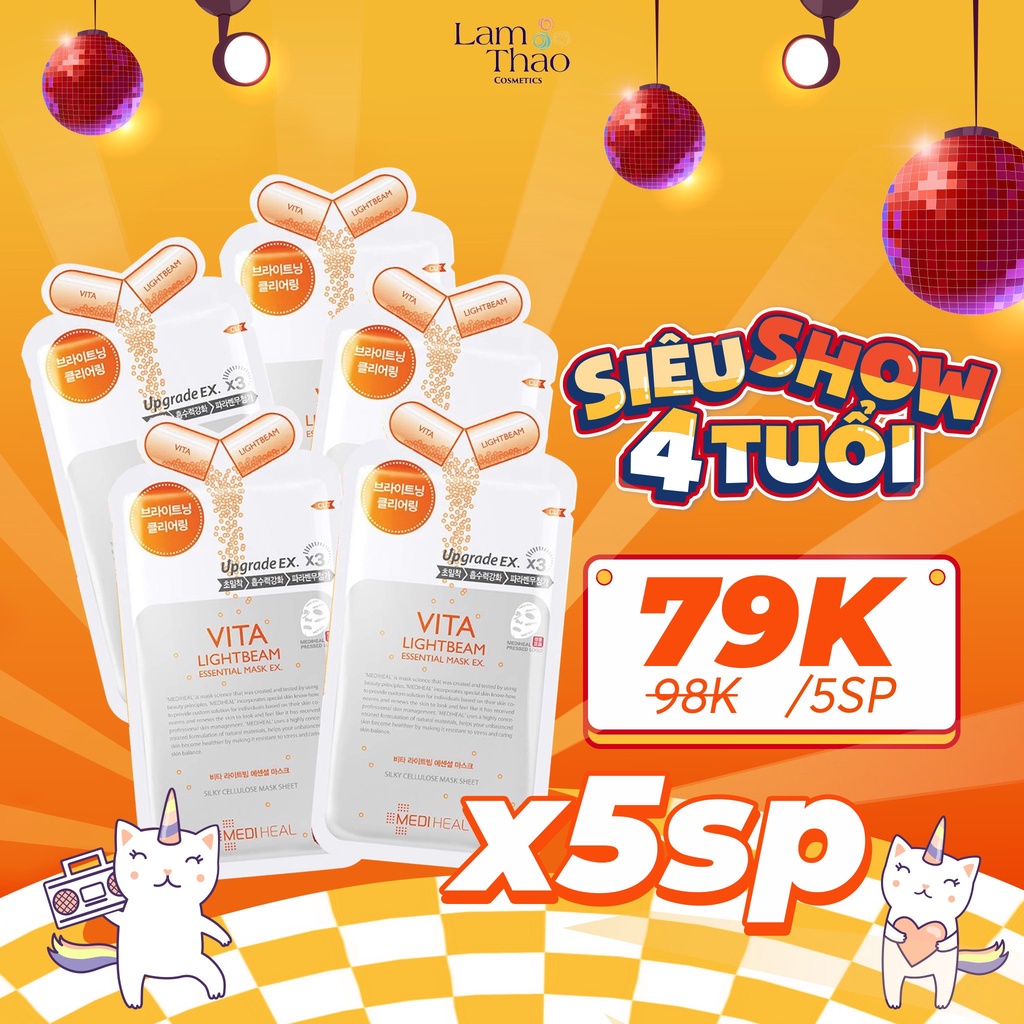 Mặt Nạ Dưỡng Trắng Da Mediheal Vita Lightbeam Essential Mask Ex 24ml | BigBuy360 - bigbuy360.vn