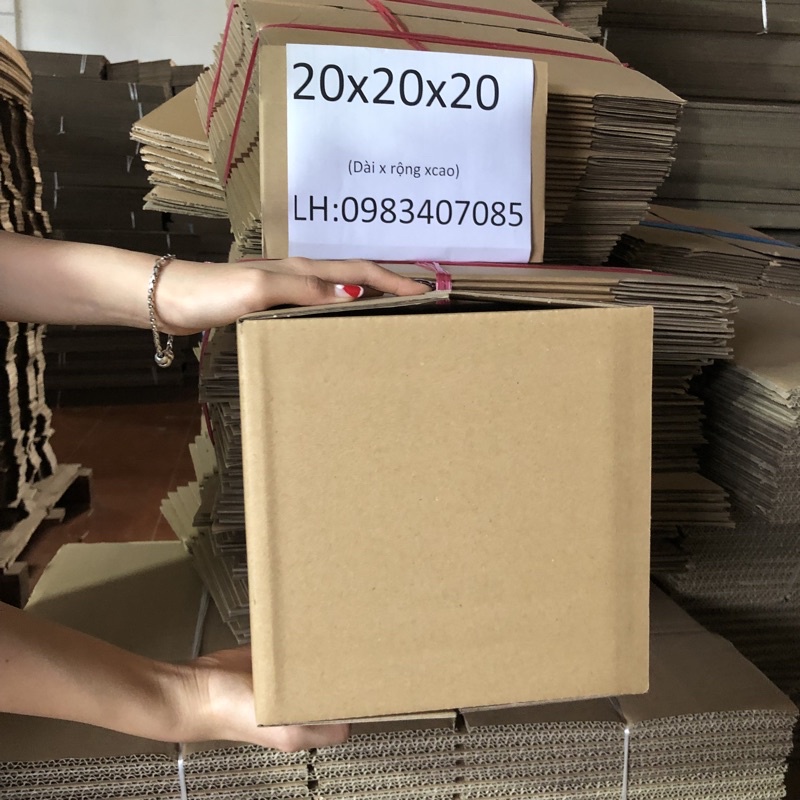 20x20x20 Hộp carton đóng hàng giá xưởng - Combo 20 hộp