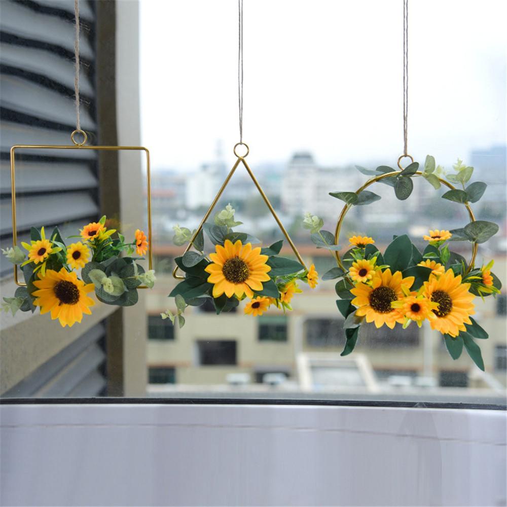 Vòng Hoa Hướng Dương Bằng Kim Loại Dùng Trang Trí Độc Đáo