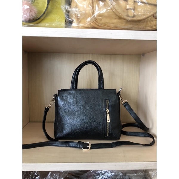 Túi công sở cầm tay đeo chéo màu đen