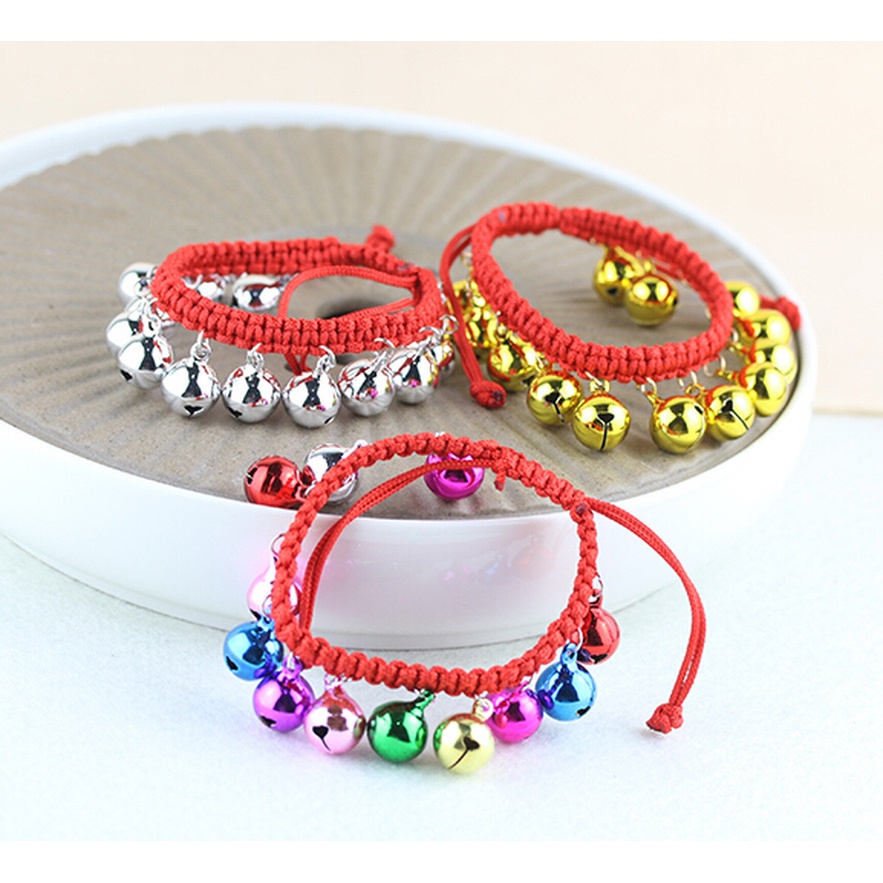 Set 10 / 30 / 50 / 80 / 100 chuông nhiều kích cỡ màu sắc ngẫu nhiên trang trí giáng sinh