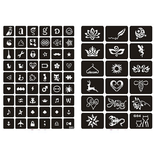 KHUÔN VẼ HENNA DÙNG NHIỀU LẦN