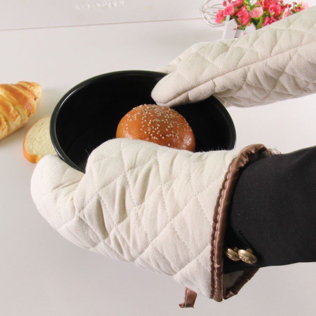 Găng tay chống nhiệt vải thô 25cm (2 chiếc)