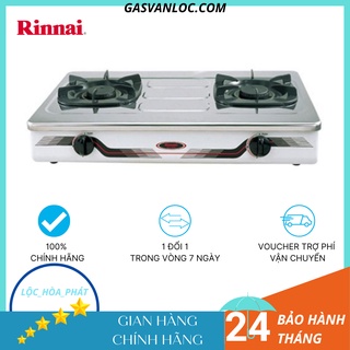Bếp ga đôi rinnai rv-370 n - ngọn lửa xanh - tiết kiệm gas - hàng chính hãng