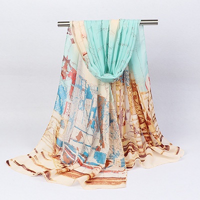 Khăn Voan Che Bụng Đi Biển Thoáng Khí Chống Nắng 50 * 150cm WJ1042-11