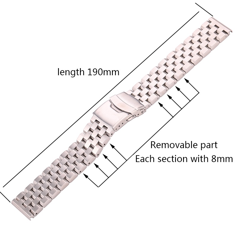 Dây Đeo Bằng Thép Không Gỉ 20Mm Cho Đồng Hồ Samsung Watch 4 40/44mm Classic42/46mm Active 2 Huawei GT 2 22mm