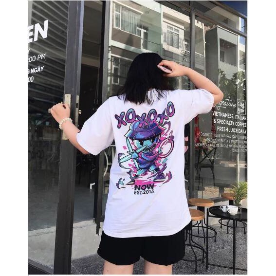 &lt; FREESHIP &gt; Áo thun nam nữ vải thun cotton mềm mịn thấm hút mồ hôi form 75kg ( XO )