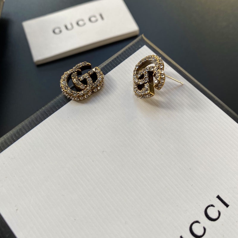 Khuyên tai mạ bạc s925 hình chữ GG phong cách Hàn Quốc thời trang cho nữ