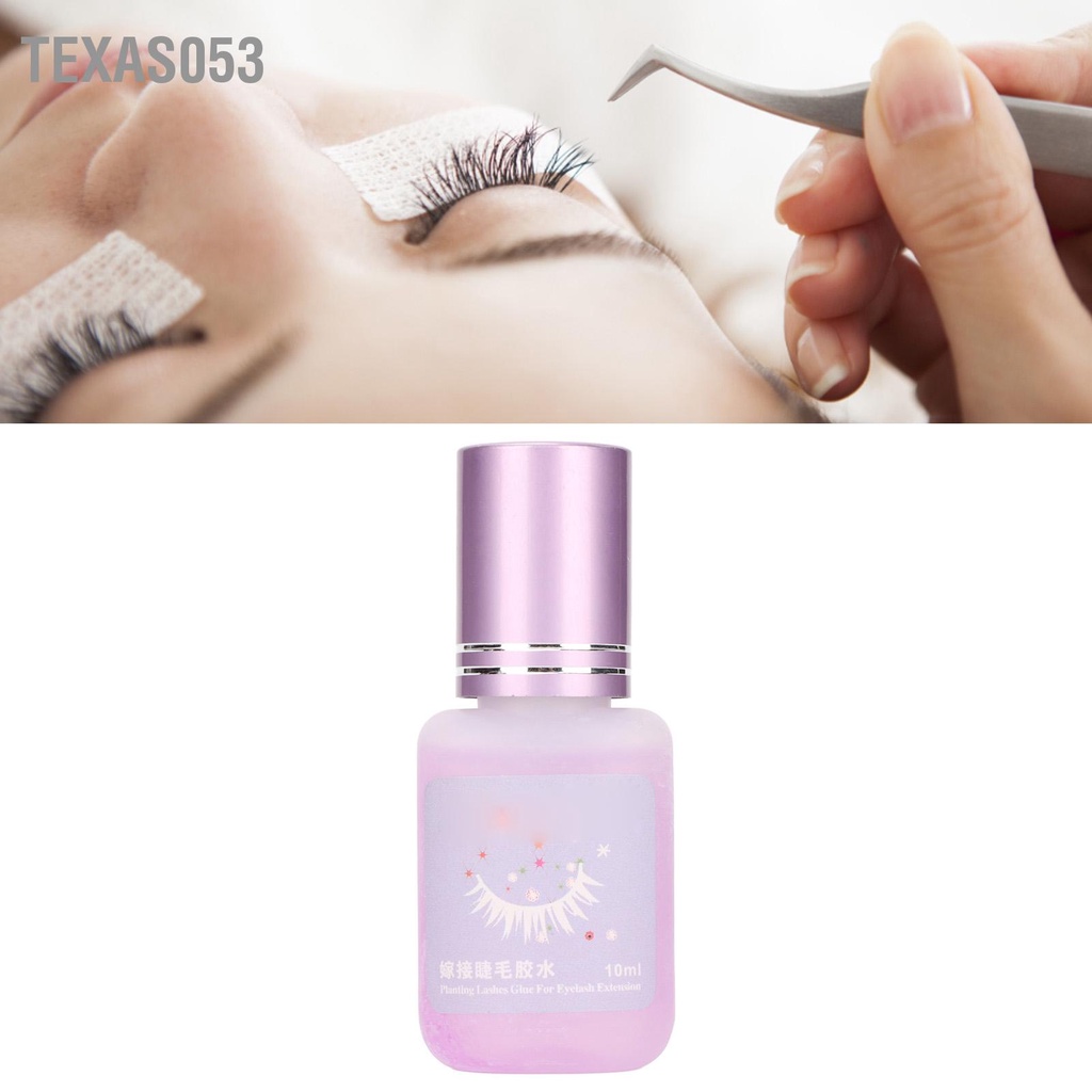 Texas053 Keo mở rộng lông mi 10ml Sấy nhanh 1 giây trong 70 ngày Kéo dài để nối