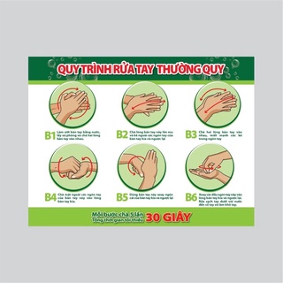 Decal quy trình rửa tay đúng cách 40x60cm