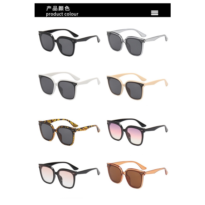 Kính Mát Gọng Vuông Oversize Phong Cách Retro Thời Trang