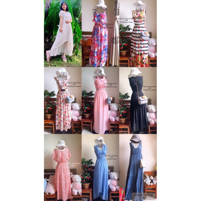 Đầm Maxi Hoa xinh xắn cho Nàng Thơ