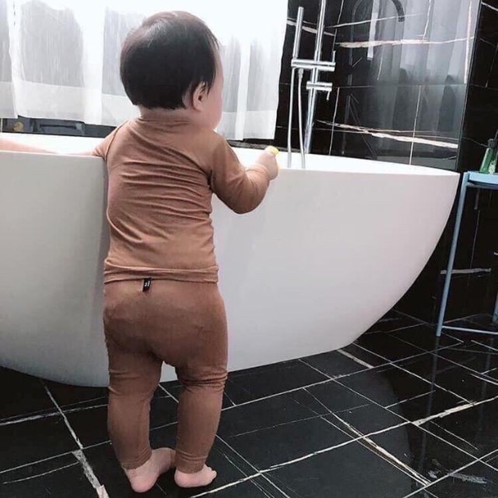 Sale sốc! Bộ quần áo trẻ em thu đông dài tay Minky Mom thun lạnh chính hãng trơn cho bé trai bé gái (DT1)