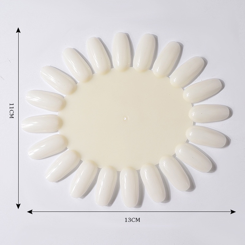 Khay 20 Màu Trưng Bày Móng Tay Giả Hình oval Thẻ Misscheering