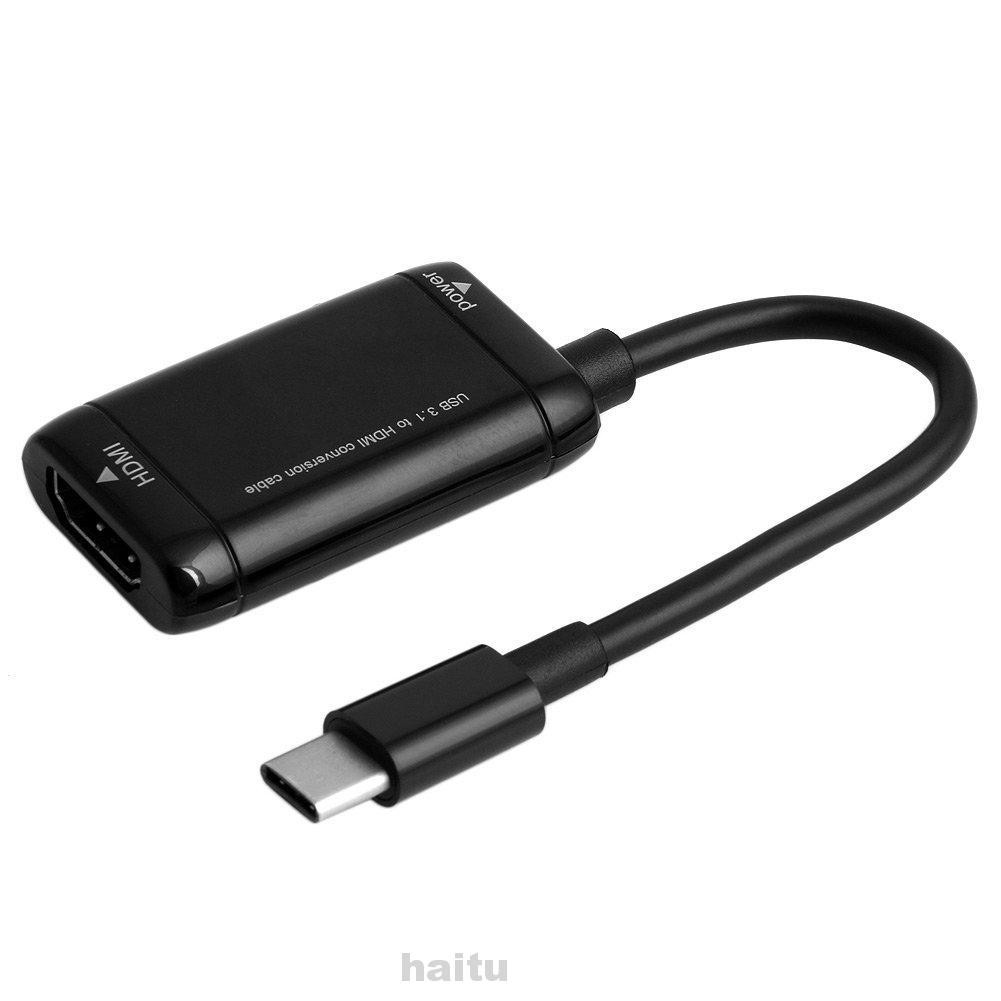 Adapter Cable Lightweight Accessories Portable 1080P Tablet Black Type C To HDMI For MHL