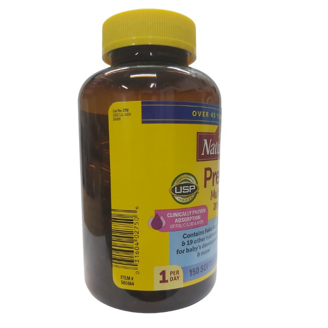 Vitamin Tổng Hợp Nature Made Prenatal Multi +DHA 200 mg DHA - Mẫu Mới