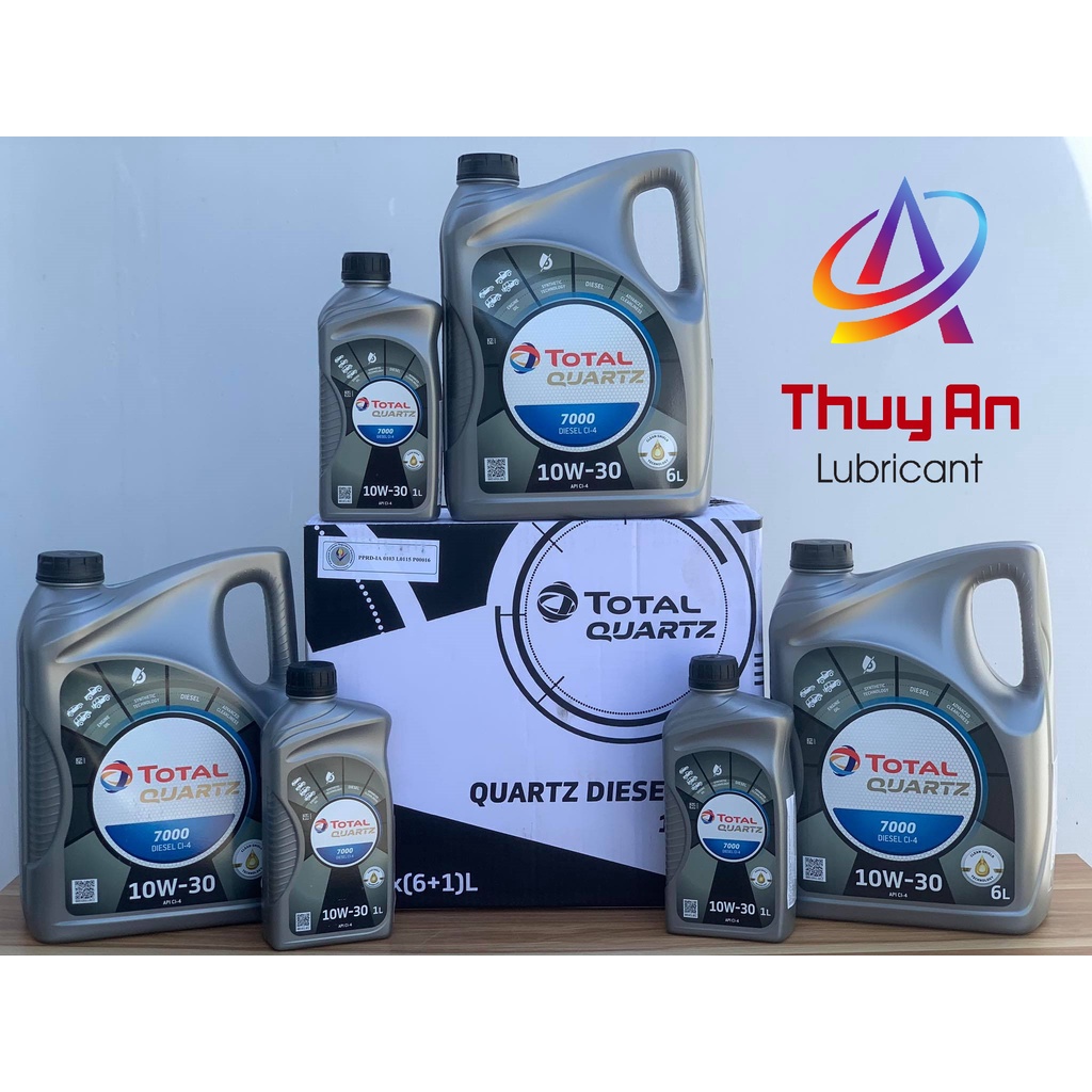 Dầu Nhớt Ôtô TOTAL QUARTZ 7000 DIESEL 10W-30 - Dầu Tổng Hợp Gốc Khoáng Sử Dụng Cho Động Cơ Diesel
