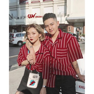 Áo sơ mi kẻ sọc Đỏ