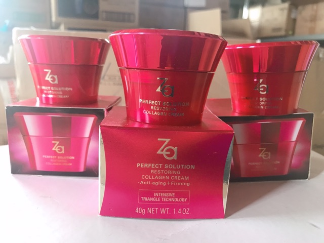 Kem dưỡng chống lão hóa cho da khô Za Perfect Solution Restoring Collagen Cream 40g