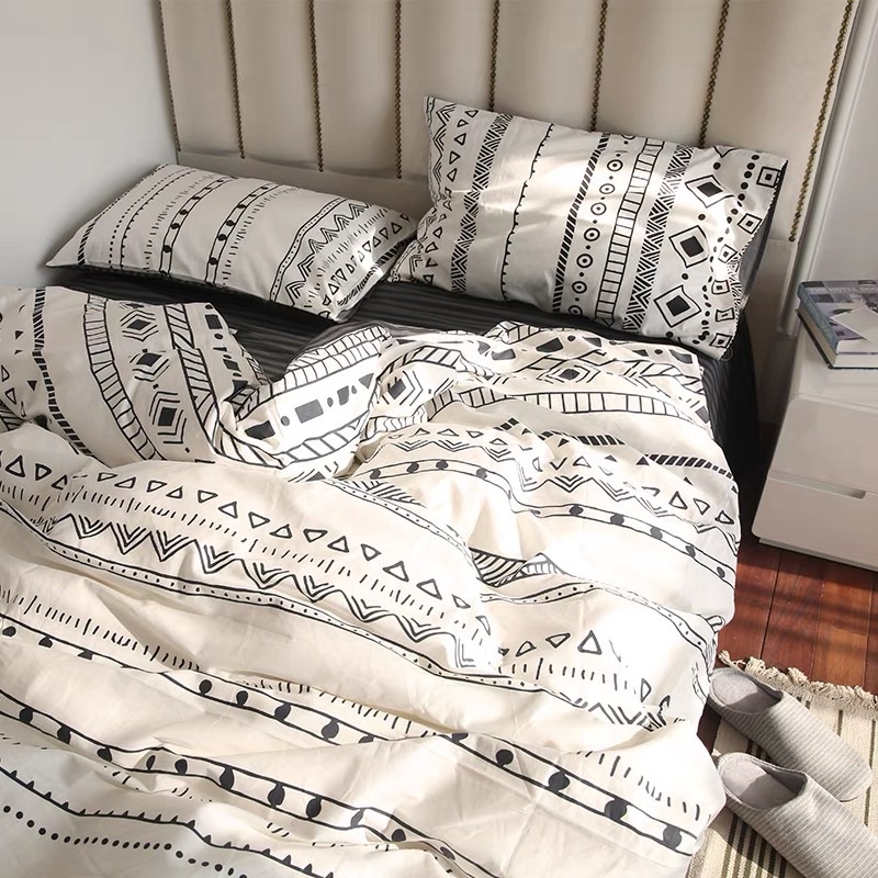 Shinbedding_ Set Vỏ Cotton Living Hoạ Tiết Thổ Cẩm Vintage