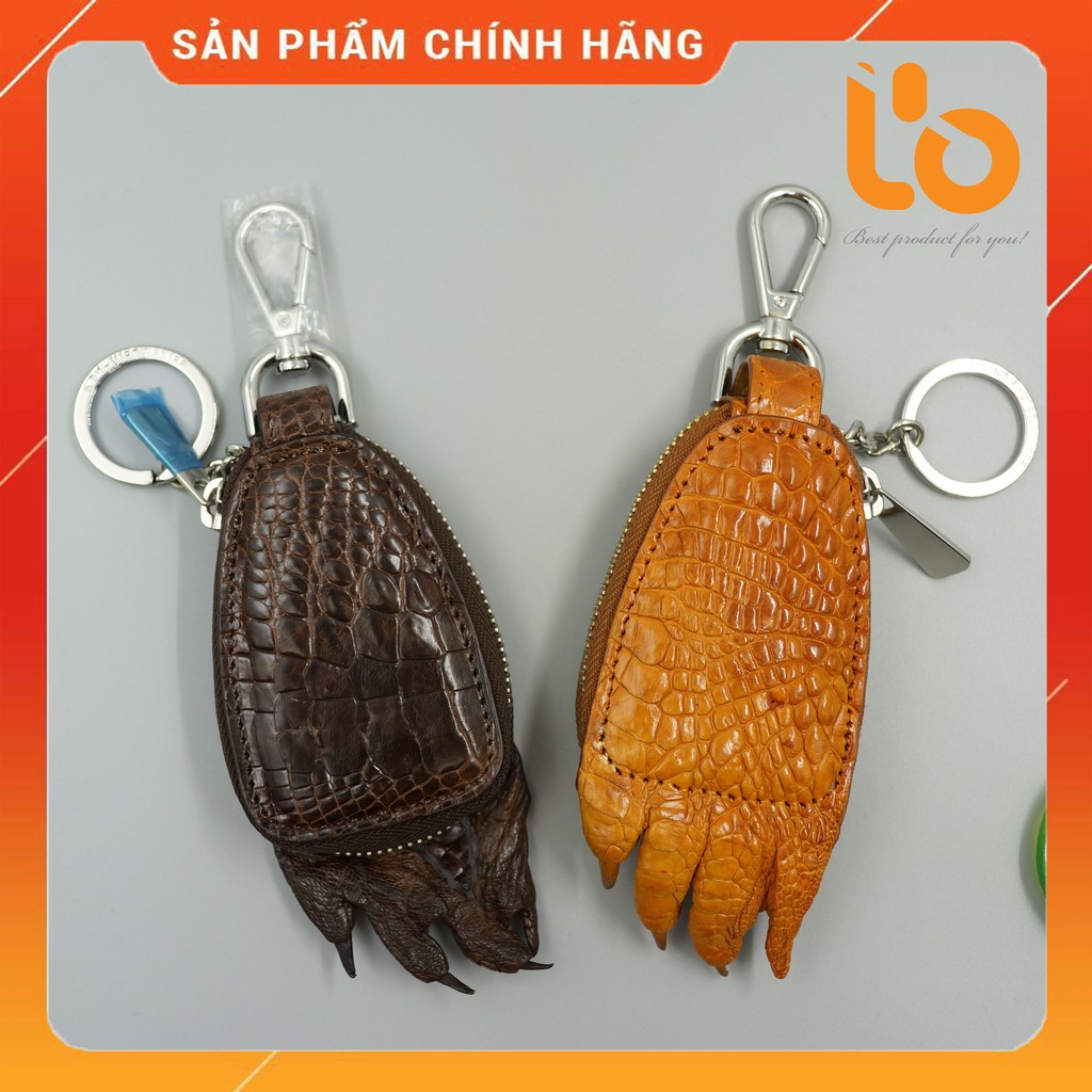 (SẢN PHẨM TỪ DA CÁ SẤU) Móc khóa hộp chân cá sấu