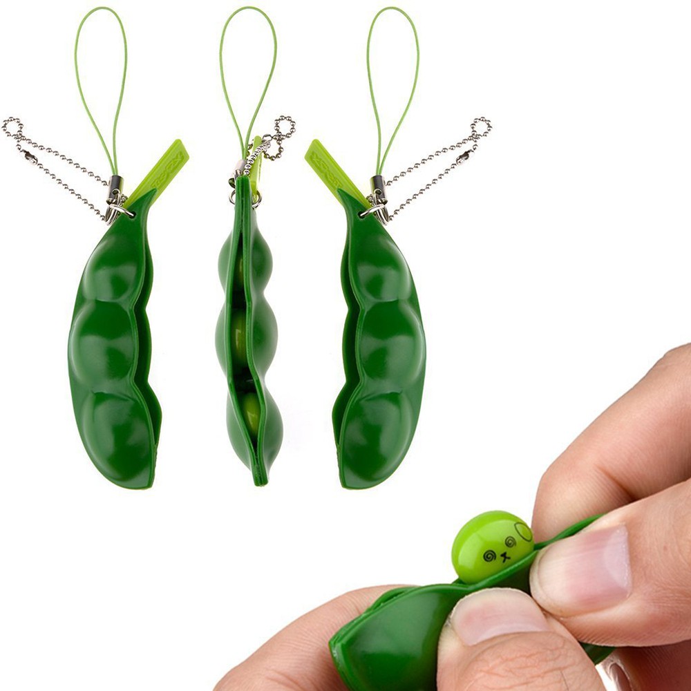 Extrusion Soybean Bean Pea Keychain Phone Bag Charm Stress Relieve Funny Toy [In stock] Fun Beans Squishys Fidget Toy Anti Stress Ball Squeezing Phone Charms Key Ring Pop it Extrusion Soybean Bean Pea Keychain Phone Bag Charm Stress Relieve Funny Toy