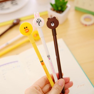 Bút gel nước đen cute gấu thỏ vịt